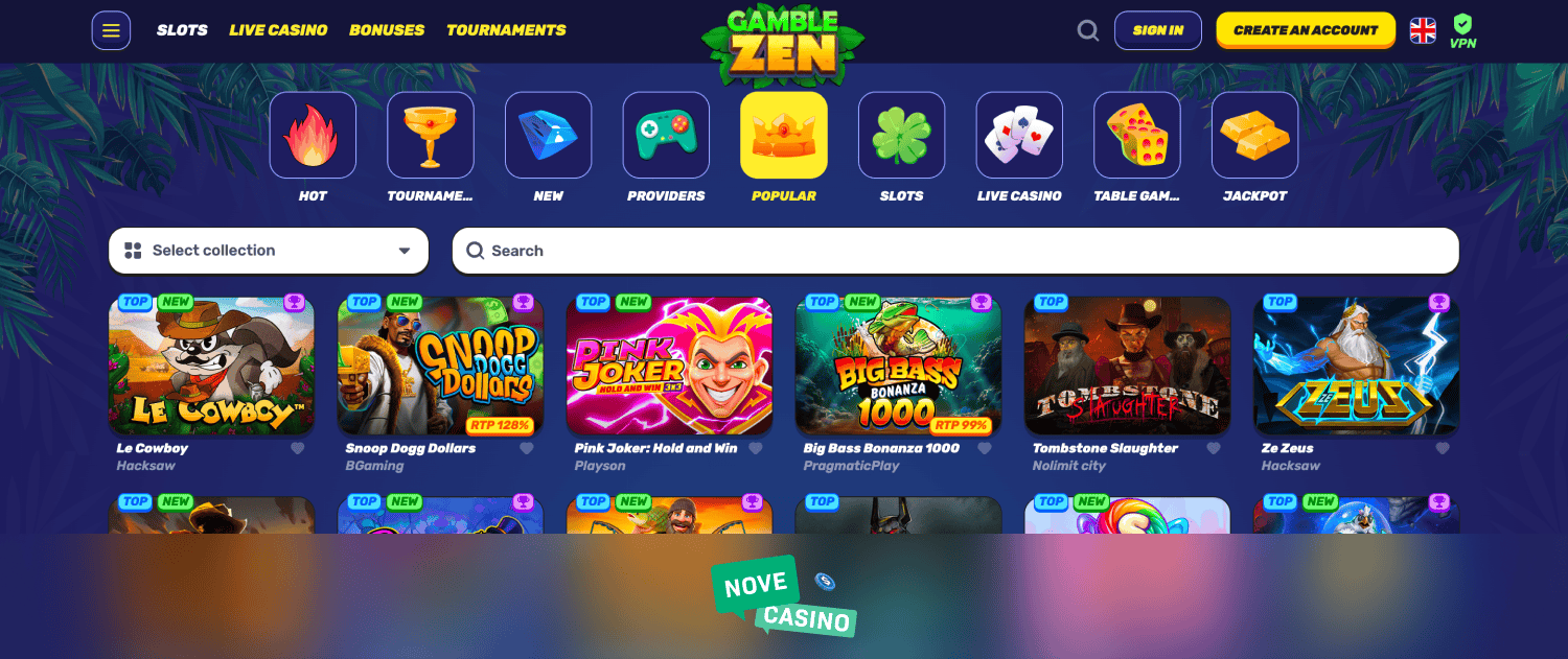GambleZen Casino igre