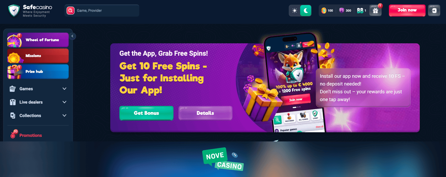 Safe casino bonus brez pologa