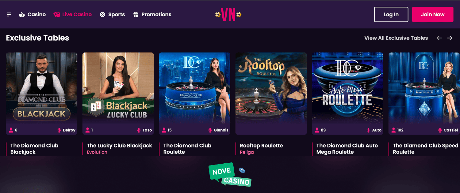Vegas Now igre v živo